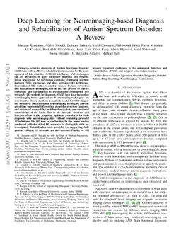 Deep Learning for Neuroimaging-based Diagnosis and Rehabilitation of
  Autism Spectrum Disorder: A Review