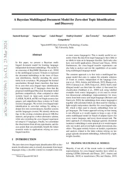 A Bayesian Multilingual Document Model for Zero-shot Topic
  Identification and Discovery