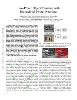 Low-Power Object Counting with Hierarchical Neural Networks