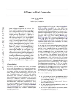 Self-Supervised GAN Compression