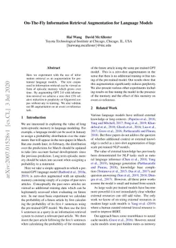 On-The-Fly Information Retrieval Augmentation for Language Models