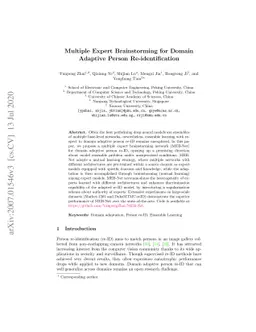 Multiple Expert Brainstorming for Domain Adaptive Person
  Re-identification