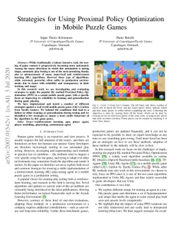 Strategies for Using Proximal Policy Optimization in Mobile Puzzle Games