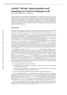 Volesti: Volume Approximation and Sampling for Convex Polytopes in R