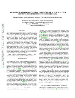 Noise-Robust Adaptation Control for Supervised Acoustic System
  Identification Exploiting A Noise Dictionary