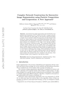 Complex Network Construction for Interactive Image Segmentation using
  Particle Competition and Cooperation: A New Approach
