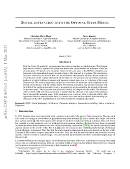 Social distancing with the Optimal Steps Model