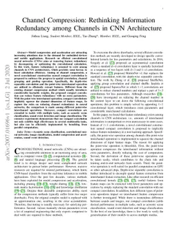 Channel Compression: Rethinking Information Redundancy among Channels in
  CNN Architecture
