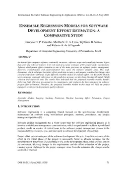 Ensemble Regression Models for Software Development Effort Estimation: A
  Comparative Study