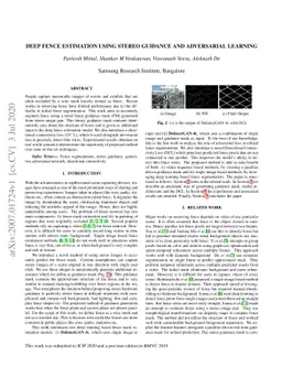 Deep Fence Estimation using Stereo Guidance and Adversarial Learning
