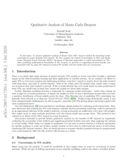 Qualitative Analysis of Monte Carlo Dropout