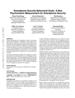 Smartphone Security Behavioral Scale: A New Psychometric Measurement for
  Smartphone Security