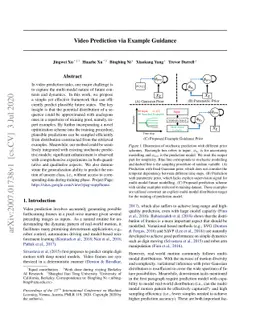 Video Prediction via Example Guidance