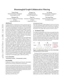 Disentangled Graph Collaborative Filtering
