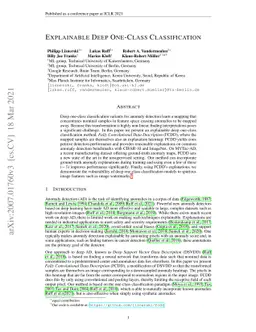 Explainable Deep One-Class Classification