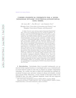 Unified statistical inference for a novel nonlinear dynamic
  functional/longitudinal data model