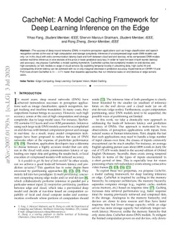 CacheNet: A Model Caching Framework for Deep Learning Inference on the
  Edge