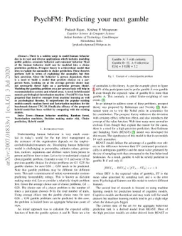 PsychFM: Predicting your next gamble