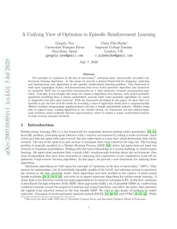 A Unifying View of Optimism in Episodic Reinforcement Learning