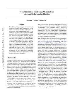 Model Distillation for Revenue Optimization: Interpretable Personalized
  Pricing