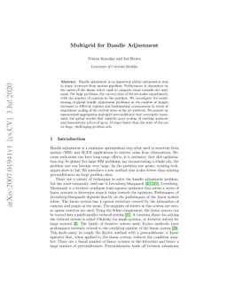 Multigrid for Bundle Adjustment