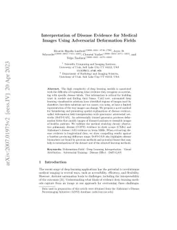 Interpretation of Disease Evidence for Medical Images Using Adversarial
  Deformation Fields