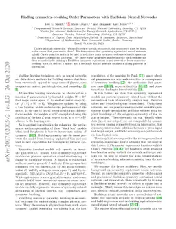 Finding Symmetry Breaking Order Parameters with Euclidean Neural
  Networks