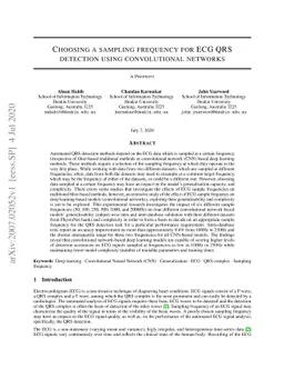 Choosing a sampling frequency for ECG QRS detection using convolutional
  networks