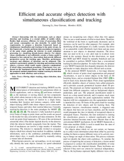 Efficient and accurate object detection with simultaneous classification
  and tracking
