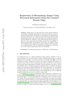 Registration of Histopathogy Images Using Structural Information From
  Fine Grained Feature Maps