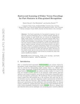 End-to-end Learning of a Fisher Vector Encoding for Part Features in
  Fine-grained Recognition