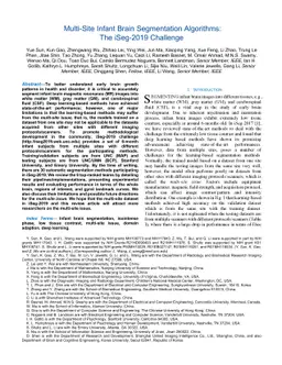 Multi-Site Infant Brain Segmentation Algorithms: The iSeg-2019 Challenge
