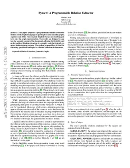 Pynsett: A programmable relation extractor
