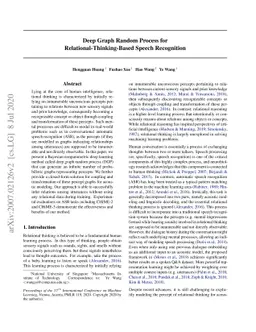 Deep Graph Random Process for Relational-Thinking-Based Speech
  Recognition