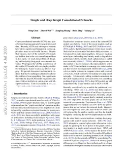 Simple and Deep Graph Convolutional Networks
