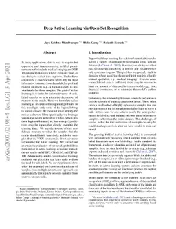 Deep Active Learning via Open Set Recognition