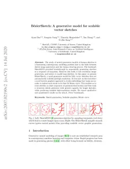 BézierSketch: A generative model for scalable vector sketches