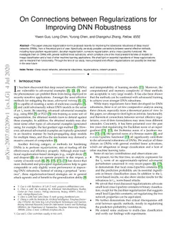 On Connections between Regularizations for Improving DNN Robustness
