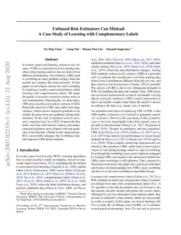 Unbiased Risk Estimators Can Mislead: A Case Study of Learning with
  Complementary Labels