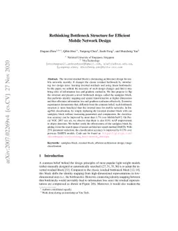 Rethinking Bottleneck Structure for Efficient Mobile Network Design