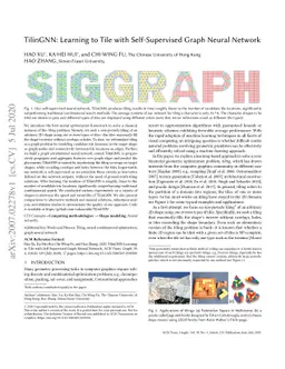 TilinGNN: Learning to Tile with Self-Supervised Graph Neural Network