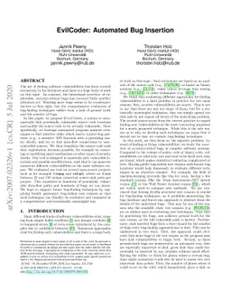 EvilCoder: Automated Bug Insertion