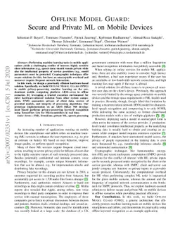 Offline Model Guard: Secure and Private ML on Mobile Devices