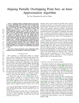 Aligning Partially Overlapping Point Sets: an Inner Approximation
  Algorithm