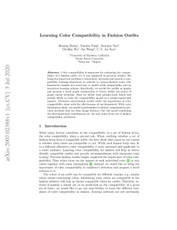 Learning Color Compatibility in Fashion Outfits