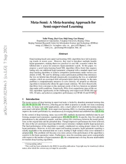 Meta-Semi: A Meta-learning Approach for Semi-supervised Learning