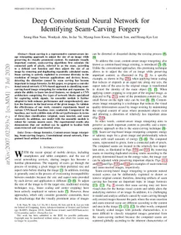 Deep Convolutional Neural Network for Identifying Seam-Carving Forgery