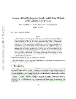 Adversarial Machine Learning Attacks and Defense Methods in the Cyber
  Security Domain