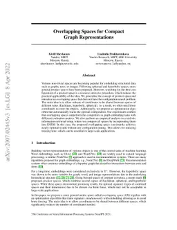 Overlapping Spaces for Compact Graph Representations