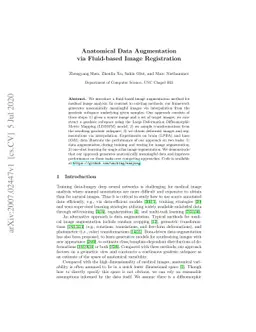 Anatomical Data Augmentation via Fluid-based Image Registration